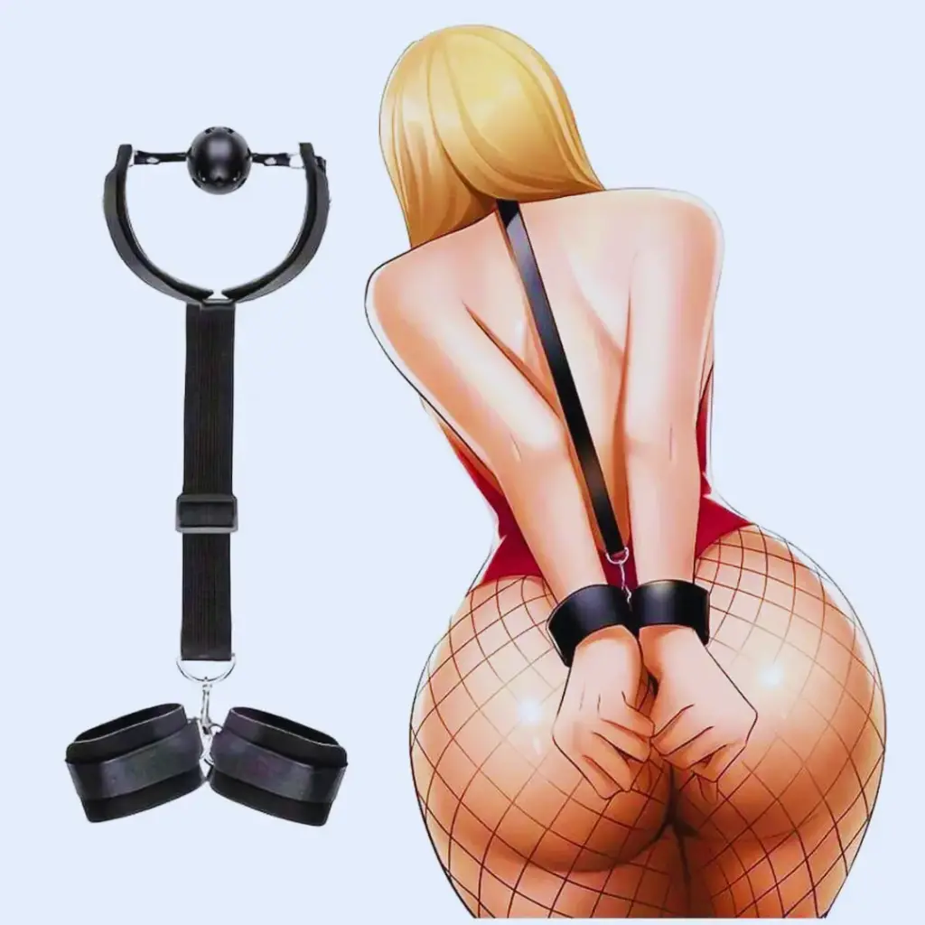Bdsm Amarre Cuello,Muñecas con Mordaza 0066