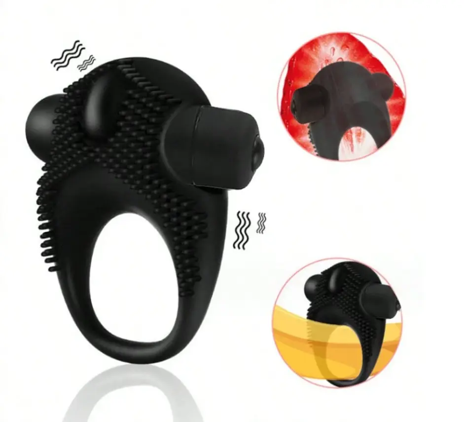 ...Anillo vibrador de silicona / Bateria 0101