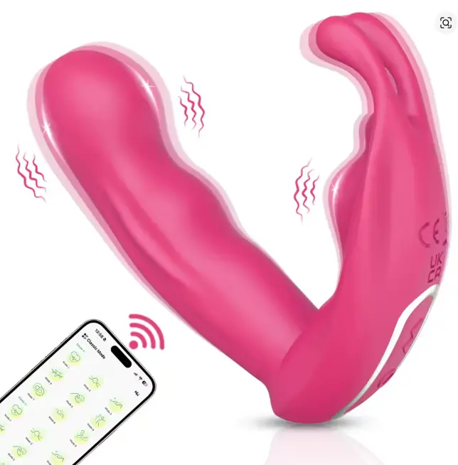 [mariposa] .Vibrador APP Con Dildo 0073
