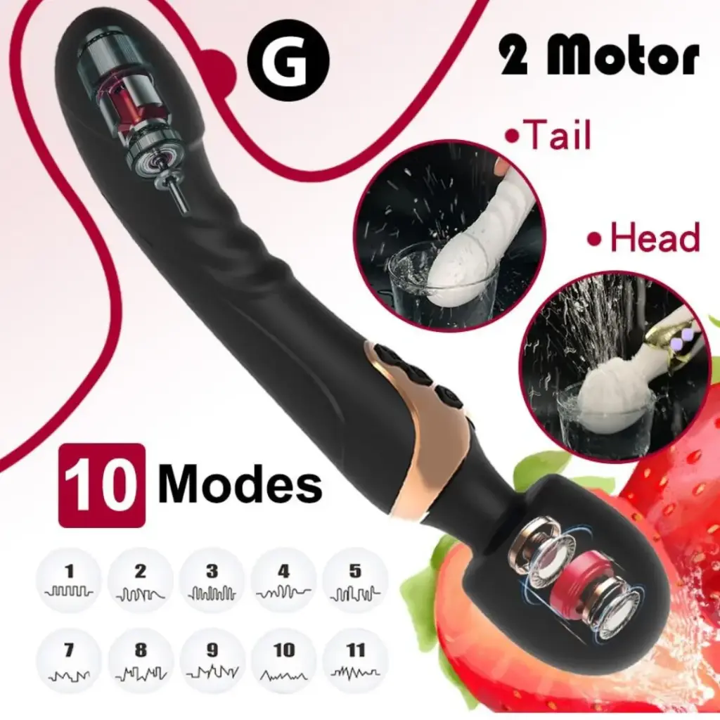 .Vibrador Tipo Microfono Doble 0038