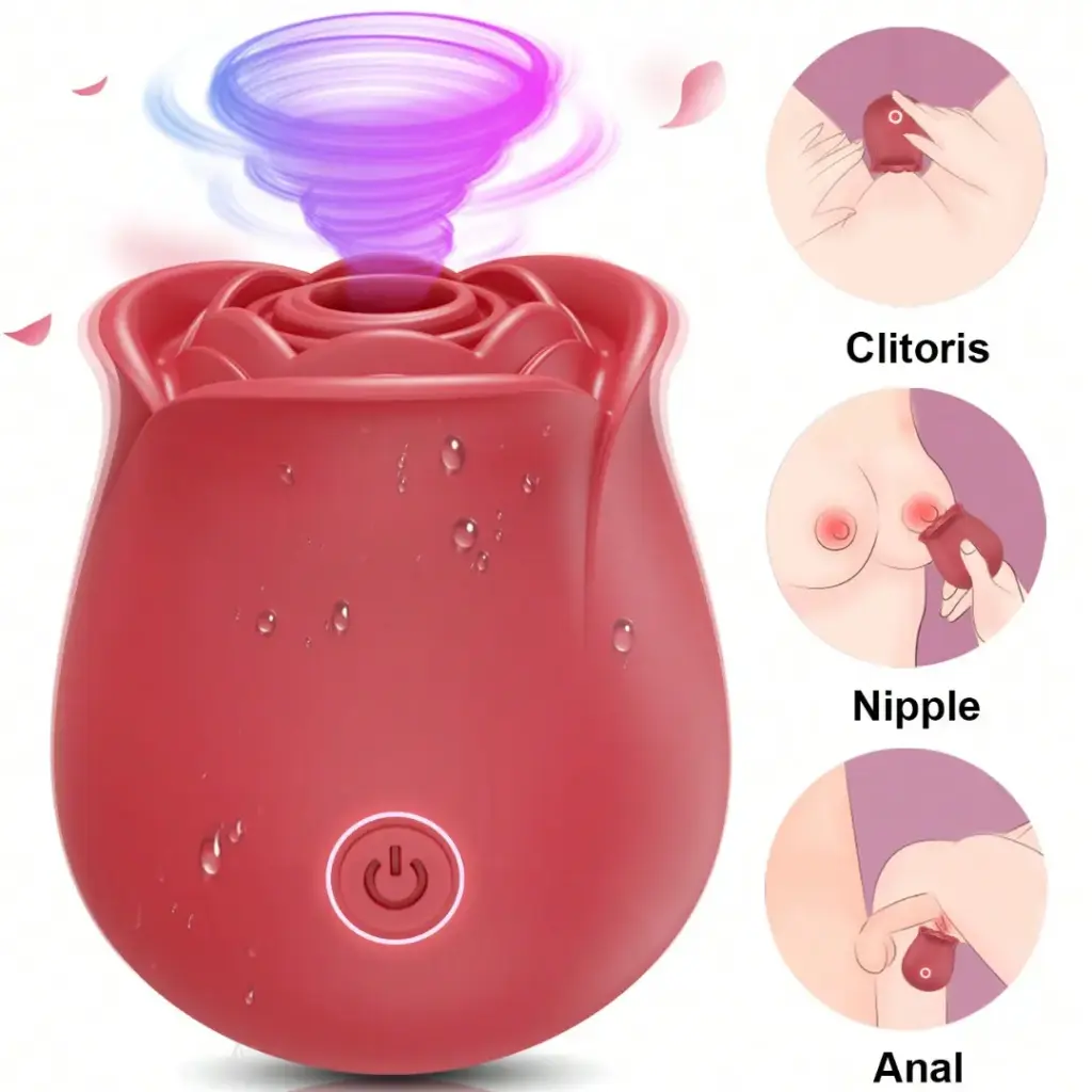 .Succionador de clitoris y pesones tipo Rosa 0015