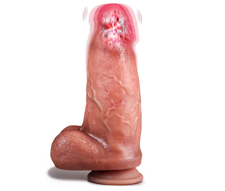 ..Vibrador HiperRealista Grueso Talla XL con Vibracion 0024