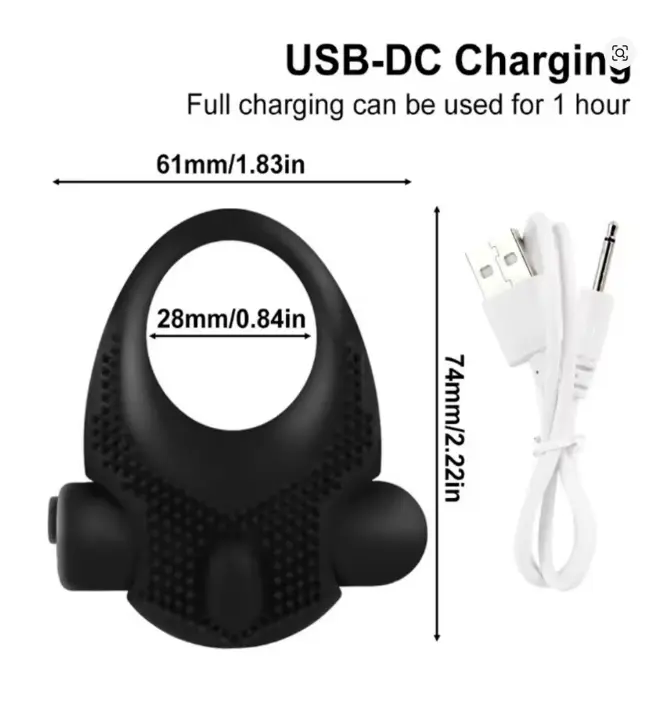 .Anillo vibrador de silicona Recargable 0241
