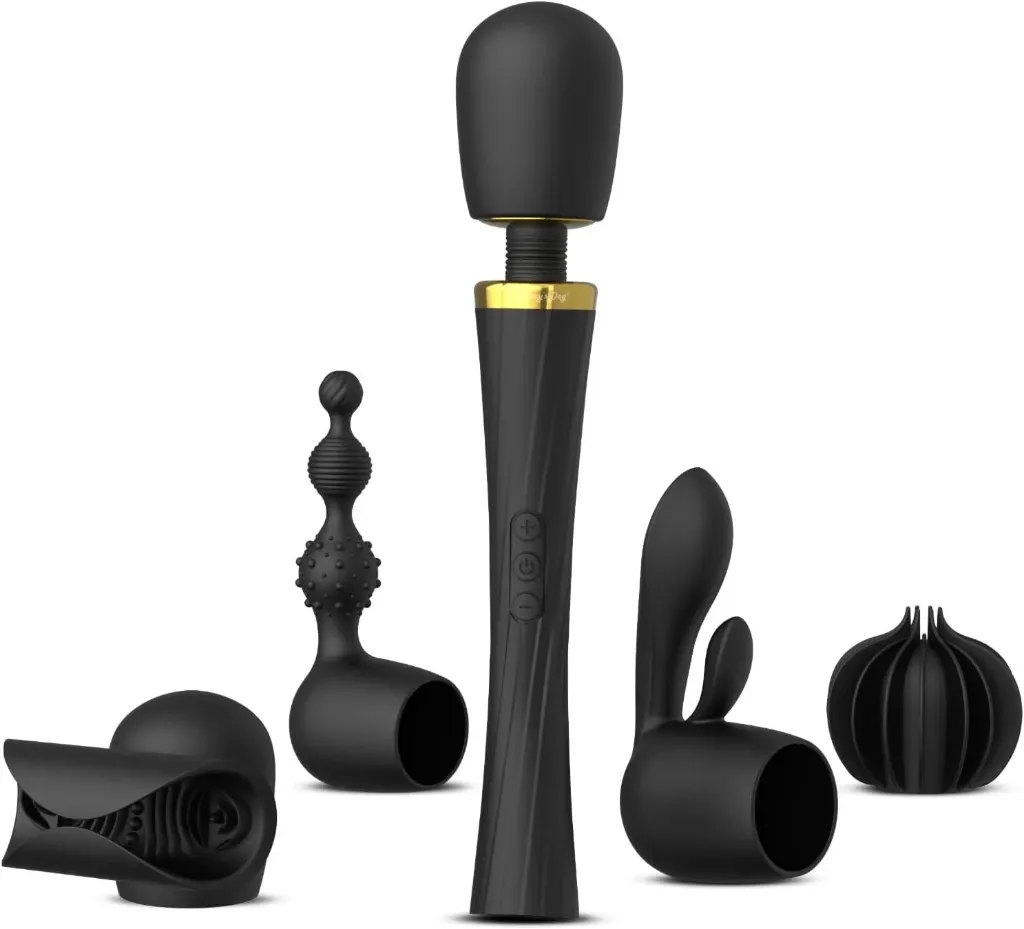 .Vibrador Tipo Microfono Largo con accesorios 0255