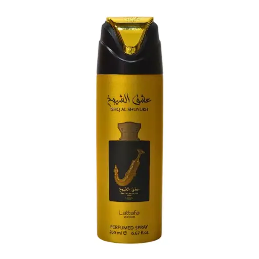 Z  LATTAFA ISHQ AL SHUYUKH GOLD BODY SPRAY 0169