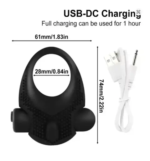 .Anillo vibrador de silicona Recargable 0241